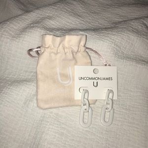 Uncommon James White Chain Earrings